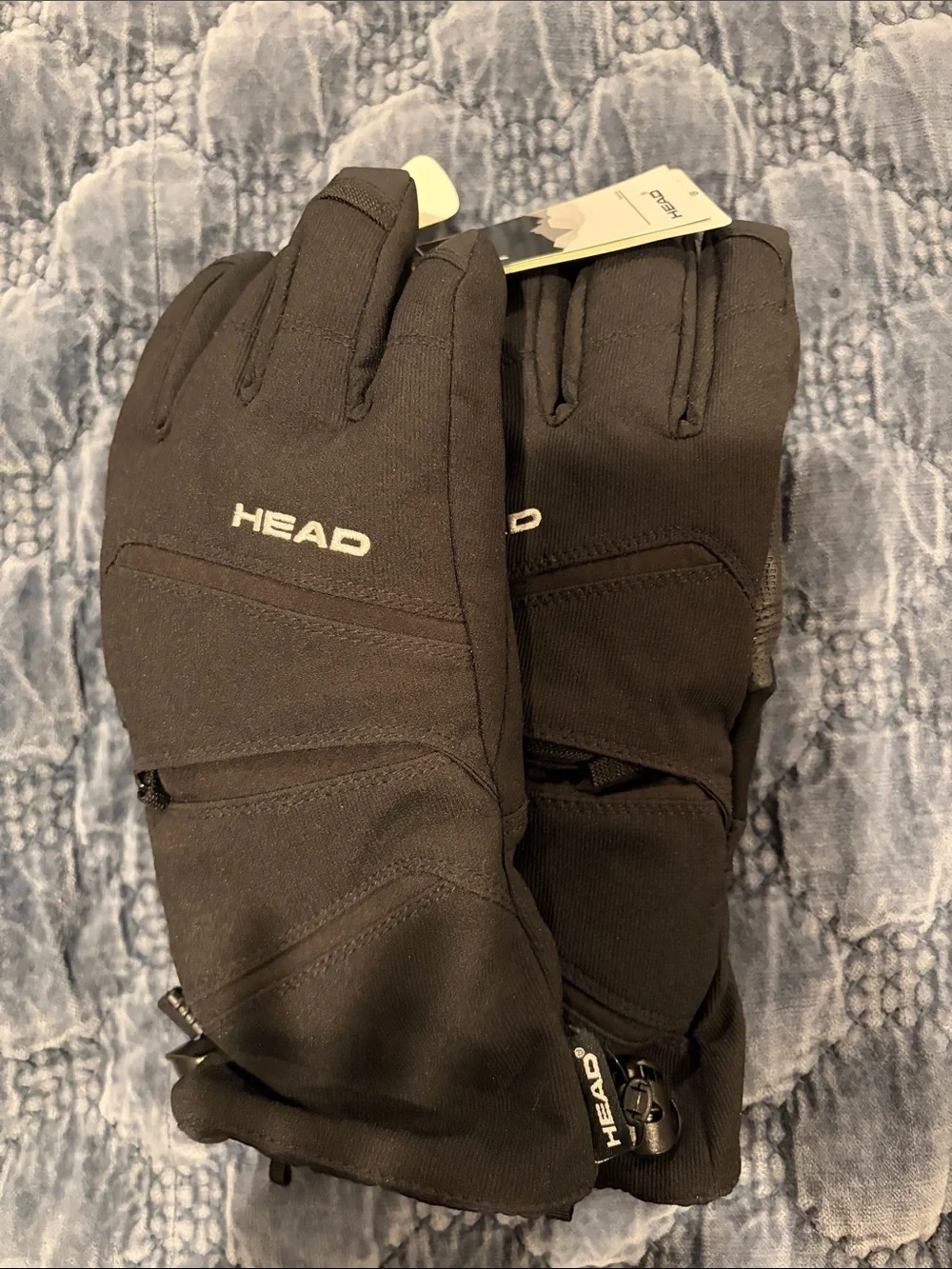 HEAD Black Winter Ski Gloves with Grip